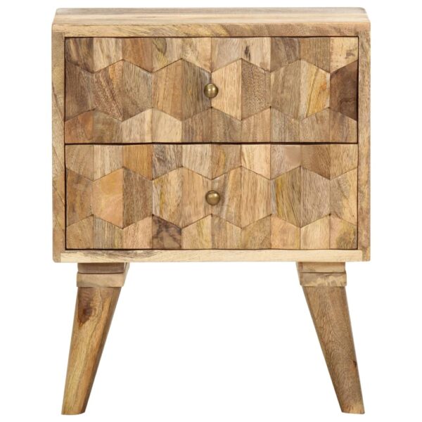 vidaXL Bedside Cabinet 40x30x50 cm Solid Mango Wood - Image 2