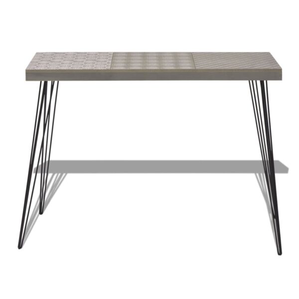 vidaXL Console Table 90x30x71.5 cm Grey - Image 4
