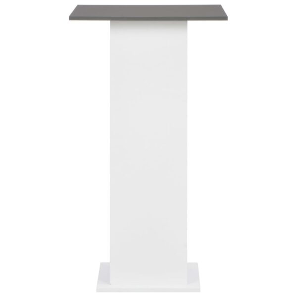 vidaXL Bar Table White and Anthracite Grey 60x60x110 cm - Image 3