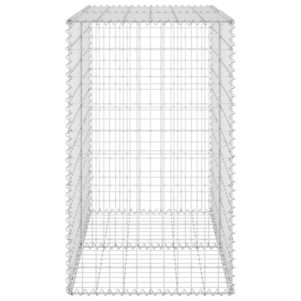 vidaXL Gabion Wall with Covers Galvanised Steel 100x60x100 cm - Image 5