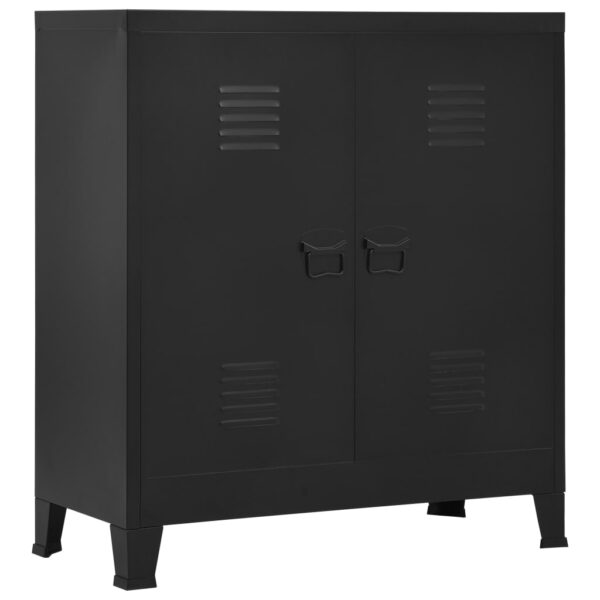 vidaXL Industrial Storage Chest Black 90x40x100 cm Steel - Image 1