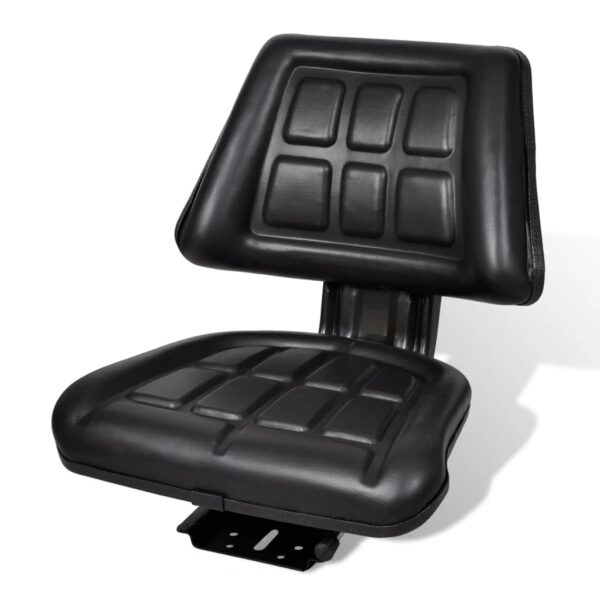vidaXL Tractor Seat with Backrest Black - Image 1