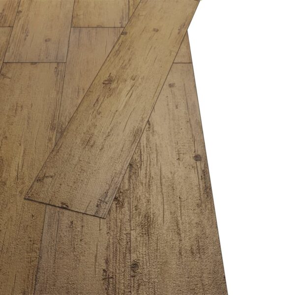 vidaXL Non Self-adhesive PVC Flooring Planks 5.26 m² 2 mm Walnut Brown - Image 3