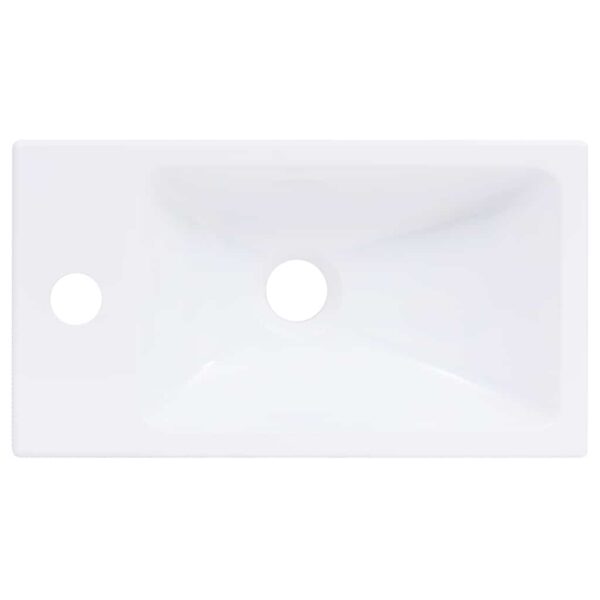 vidaXL Wash Basin 400x220x90 mm SMC White - Image 4