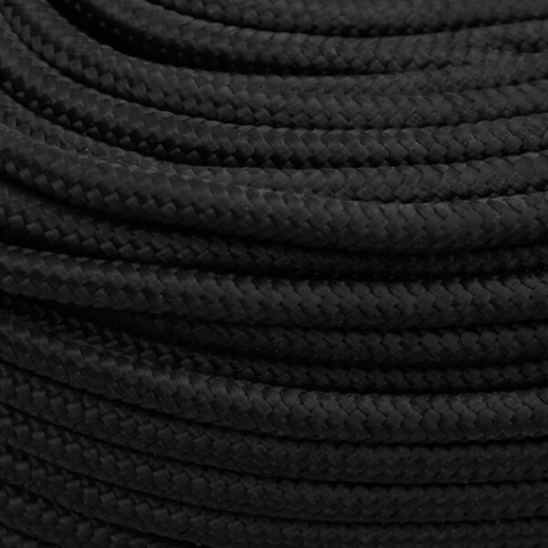 vidaXL Boat Rope Full Black 10 mm 100 m Polypropylene - Image 4
