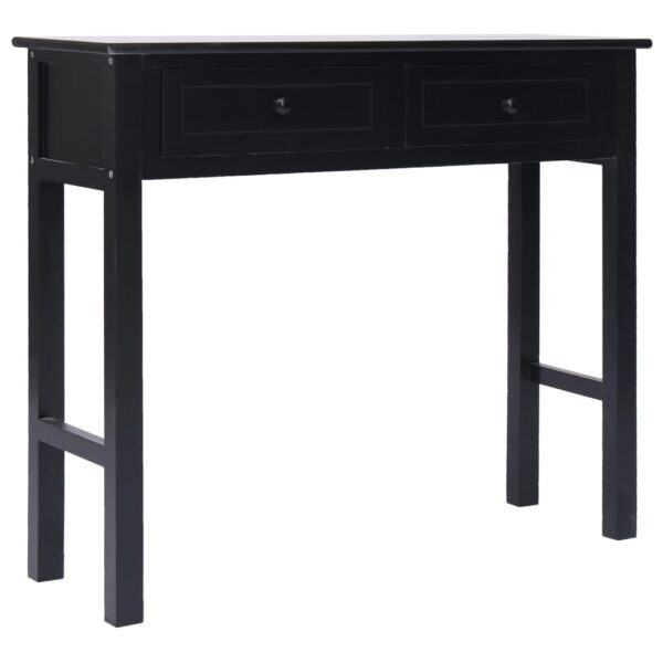 vidaXL Console Table Black 90x30x77 cm Wood - Image 6
