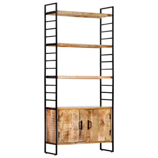 vidaXL 4-Tier Bookcase 80x30x180 cm Rough Mango Wood - Image 14