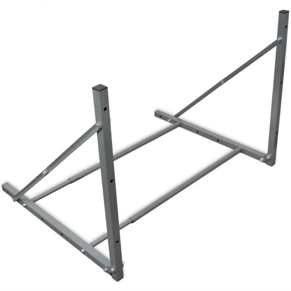 vidaXL Tyre Rack Silver Steel - Image 3