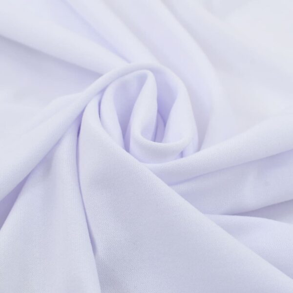 vidaXL 2 pcs Stretch Table Covers with Skirt 180x74 cm White - Image 2