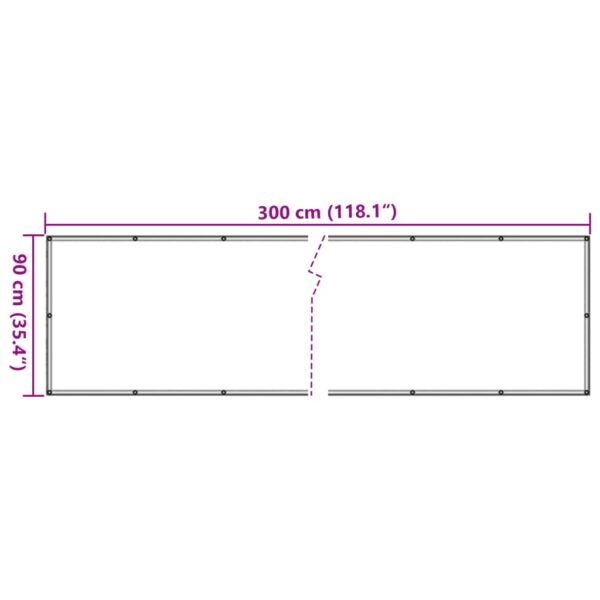 vidaXL Balcony Screen Beige 90x300 cm Oxford Fabric - Image 6