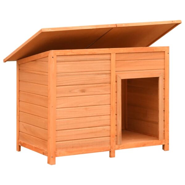 vidaXL Dog Cage Solid Pine & Fir Wood 120x77x86 cm - Image 4