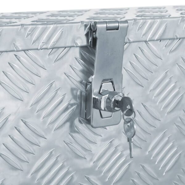 vidaXL Aluminium Box 80.5x22x22 cm Silver - Image 5