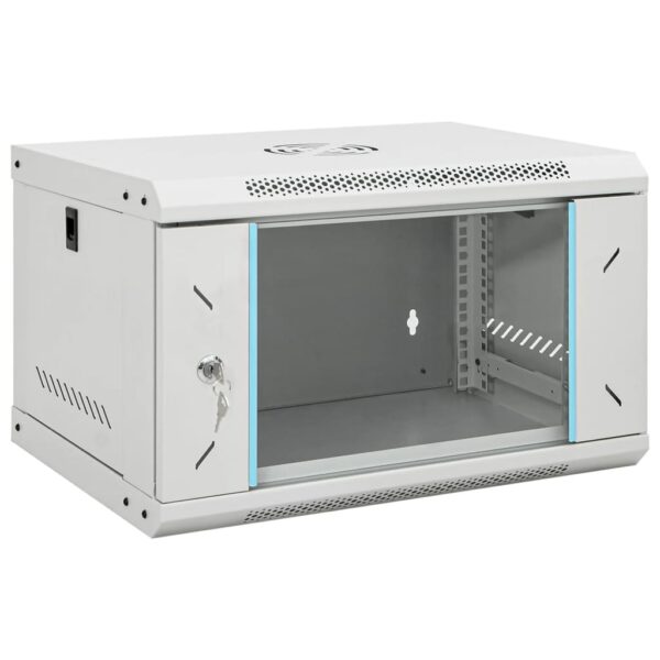 vidaXL 6U Wall Mounted Network Cabinet 19" IP20 53x40x30 cm - Image 1