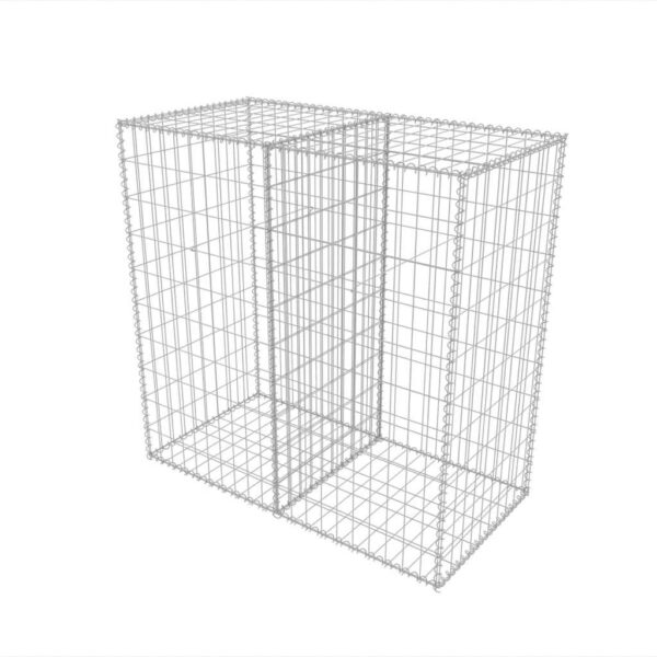 vidaXL Gabion Basket Galvanised Steel 100x50x100 cm - Image 2