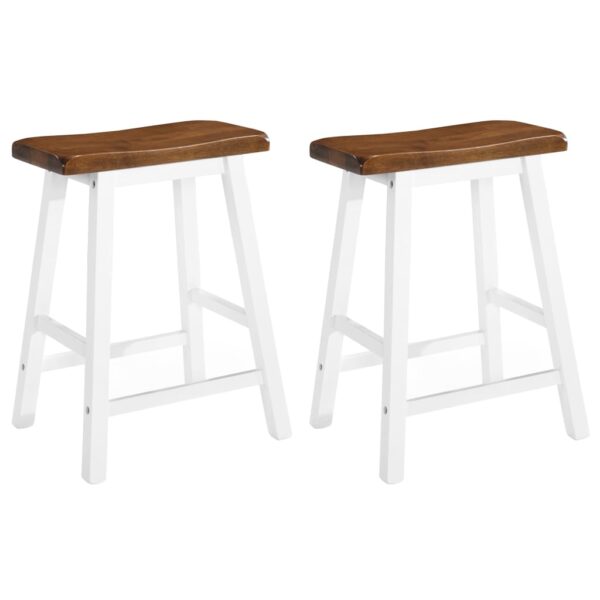vidaXL Bar Stools 2 pcs Solid Wood - Image 1