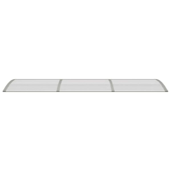 vidaXL Door Canopy Grey 300x80 cm Polycarbonate - Image 4