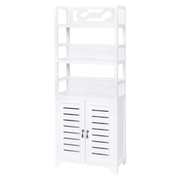 vidaXL Bathroom Cabinet Albuquerque Wood White 46x24x117.5 cm - Image 2