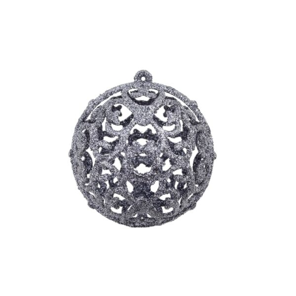 vidaXL 100 Piece Christmas Ball Set 3/4/6 cm White/Grey - Image 3