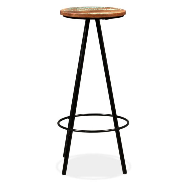 vidaXL Bar Stools 4 pcs Solid Reclaimed Wood - Image 2