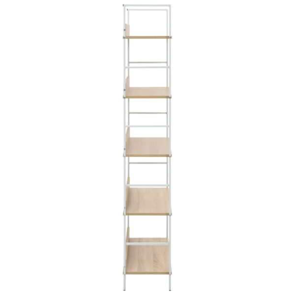 vidaXL 5-Layer Book Shelf Oak 60x27.6x158.5 cm Engineered Wood - Image 5