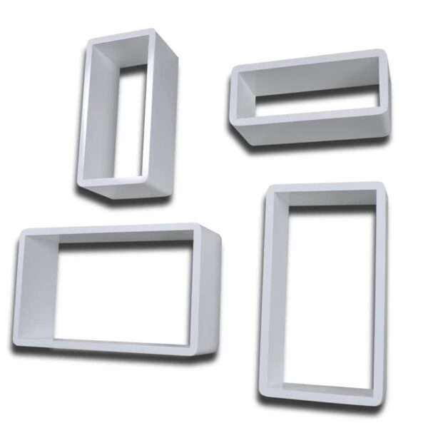 Cuboid shelf set of 4 White - Image 4