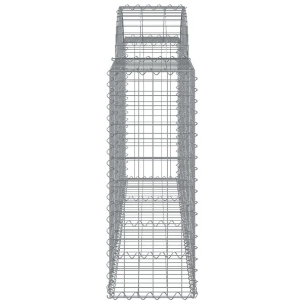 vidaXL Arched Gabion Basket 200x30x80/100 cm Galvanised Iron - Image 4