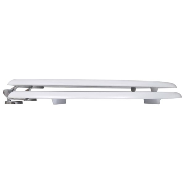 vidaXL WC Toilet Seat MDF Lid Simple Design White - Image 4