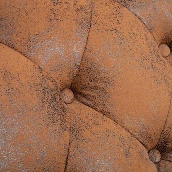 vidaXL Chaise Lounge Brown Faux Suede Leather - Image 7