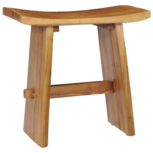 vidaXL Stool Solid Teak Wood - Image 1