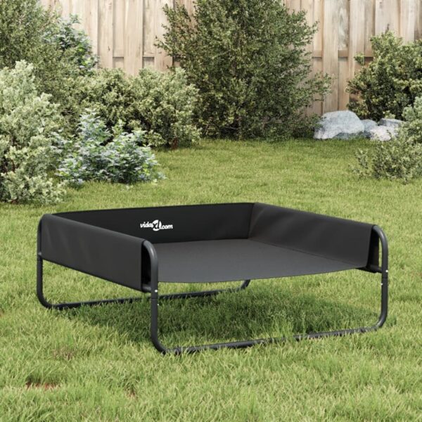 vidaXL Elevated Dog Bed Anthracite Oxford Fabric and Steel - Image 4