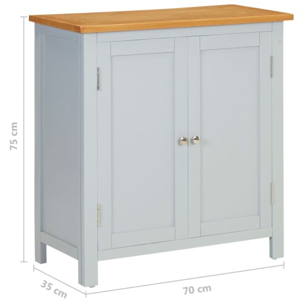vidaXL Cupboard 70x35x75 cm Solid Oak Wood - Image 10