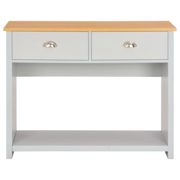 vidaXL Console Table Grey 97x35x76 cm - Image 4