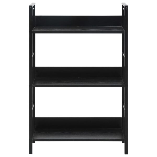 vidaXL 3-Layer Book Shelf Black 60x27.6x90.5 cm Engineered Wood - Image 4