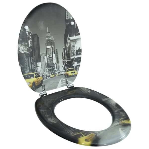 vidaXL Toilet Seats with Hard Close Lids MDF New York - Image 1