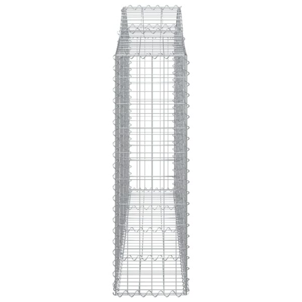 vidaXL Arched Gabion Basket 200x30x100/120 cm Galvanised Iron - Image 4