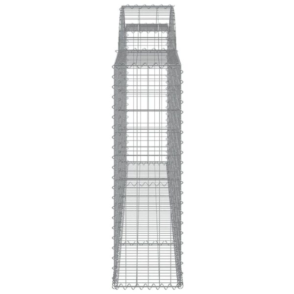 vidaXL Arched Gabion Basket 300x30x100/120 cm Galvanised Iron - Image 4