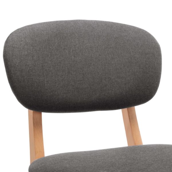 vidaXL Bar Stools 2 pcs Dark Grey Fabric - Image 6