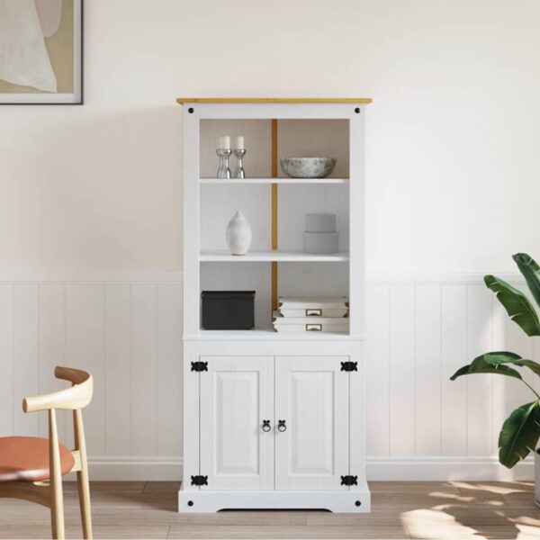 vidaXL Cupboard Mexican Pine Corona Range White 80x40x170 cm - Image 5