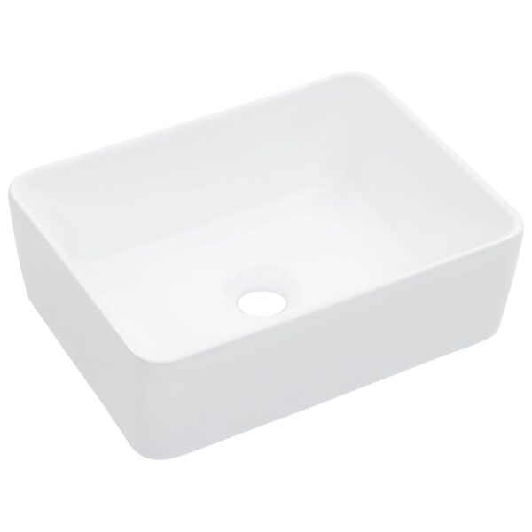 vidaXL Wash Basin 40x30x13 cm Ceramic White - Image 1