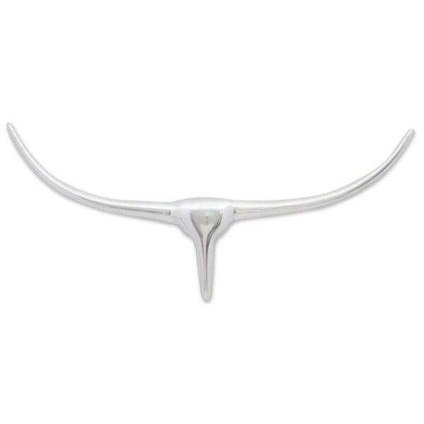 Wall Mounted Aluminium Bull’s Head Decoration Silver 72 cm - Image 3