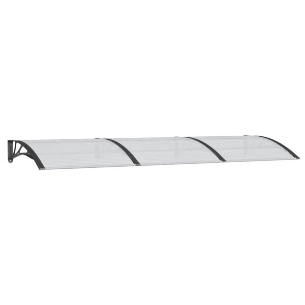 vidaXL Door Canopy Black 300x100 cm Polycarbonate - Image 2