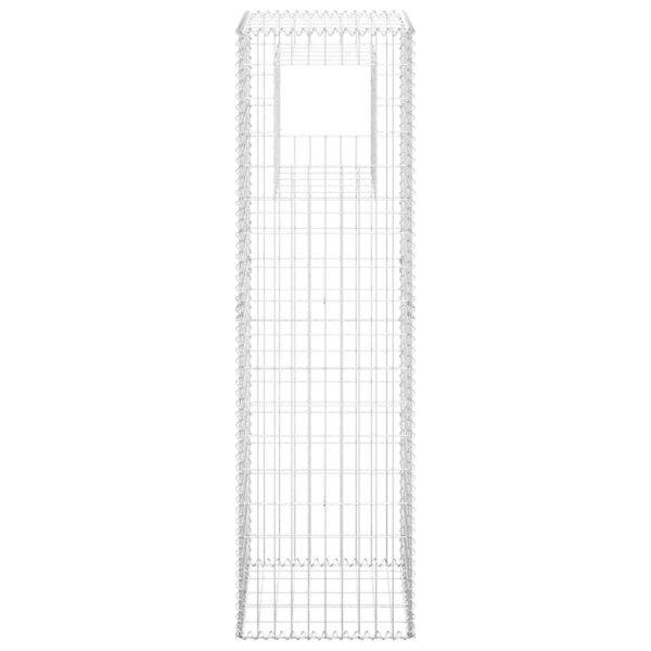 vidaXL Gabion Basket Posts 2 pcs 50x50x180 cm Iron - Image 4