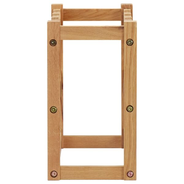 vidaXL Wine Rack for 12 Bottles 47x21x36 cm Solid Oak Wood - Image 3