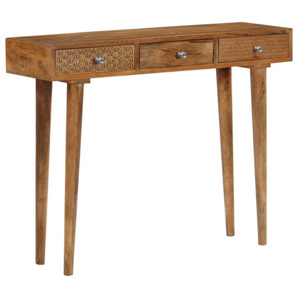 vidaXL Console Table Solid Mango Wood 102x30x79 cm - Image 10