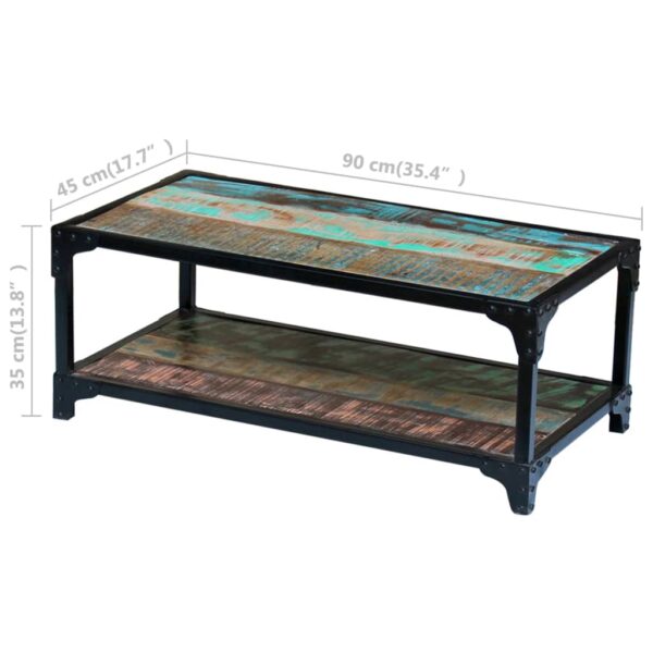 vidaXL Coffee Table Solid Reclaimed Wood - Image 8