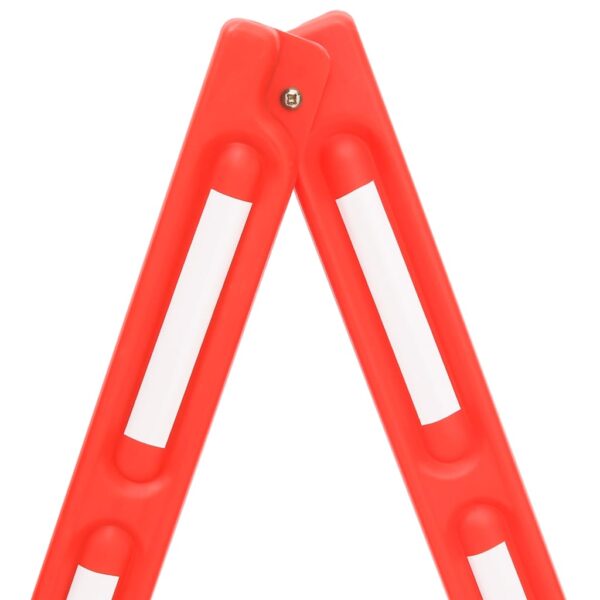 vidaXL Folding Traffic Barrier Red 210x50x105 cm - Image 8