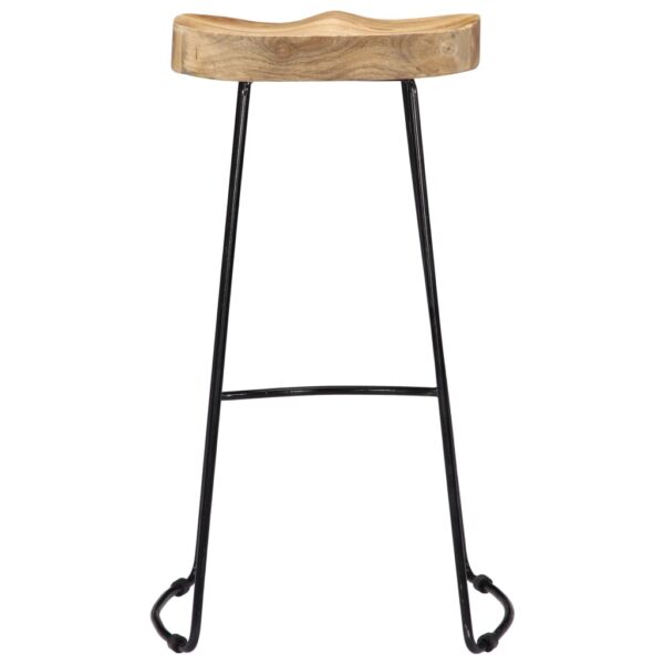 vidaXL Gavin Bar Stools 2 pcs Solid Mango Wood - Image 4