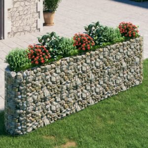 vidaXL Gabion Raised Bed Galvanised Iron 330x50x100 cm