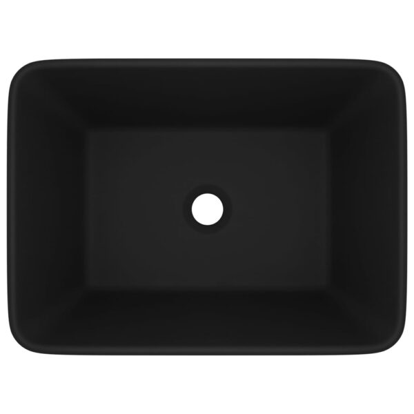 vidaXL Luxury Wash Basin Matt Black 41x30x12 cm Ceramic - Image 3