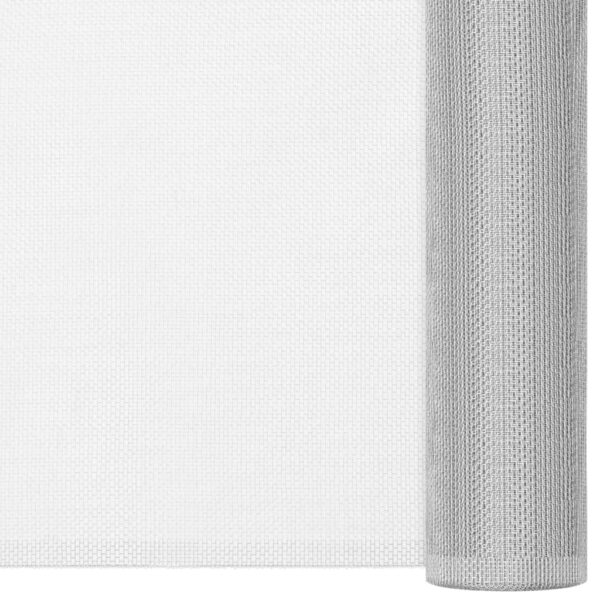 vidaXL Mesh Screen Aluminium 60x2000 cm Silver - Image 2
